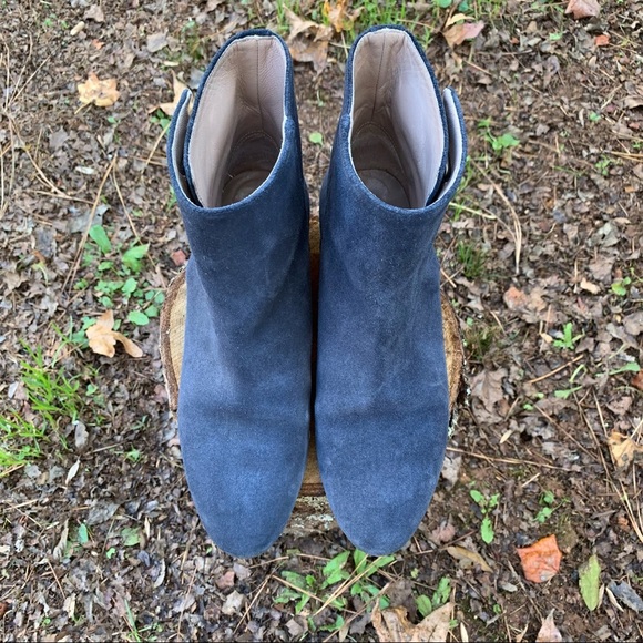 Chloe Double-Buckle Blue Suede Ankle Boots 36 - Picture 6 of 16
